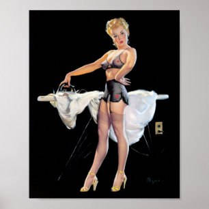 Poster Ironing Pin Up