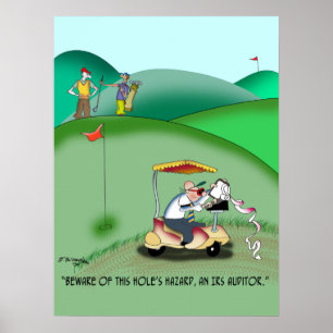Poster IRS Auditor dans un piège de sable de golf
