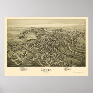 Poster Irwin, PA Carte panoramique - 1897