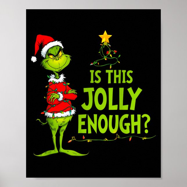 Poster Is This Jolly Enough Funny Christmas Tree Lights H (Devant)