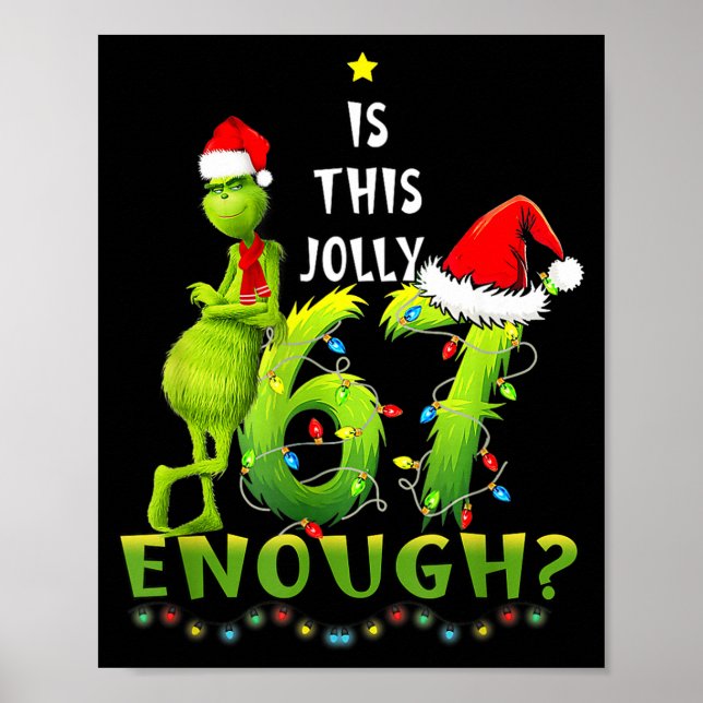 Poster Is This Jolly Enough,green Christmas Tree Light Me (Devant)