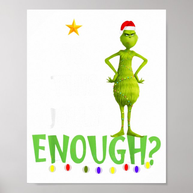 Poster Is This Jolly Enough Green Merry Christmas Tree Li (Devant)