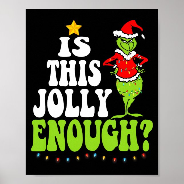 Poster Is This Jolly Enough Merry Christmas Tree Lights F (Devant)