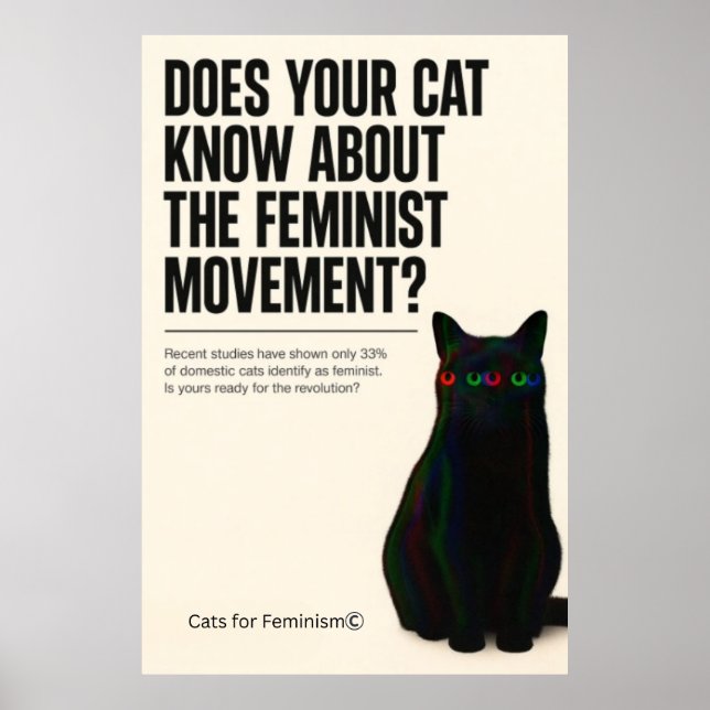 Poster Is Your Cat Ready for the Feminist Movement? (Devant)