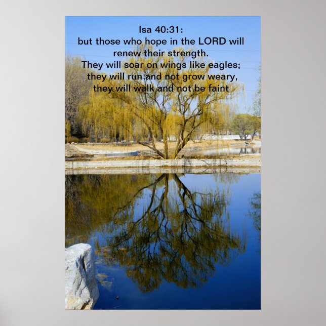 Poster Isa 40:31 : Mais ceux qui espèrent dans l'Éternel (Devant)