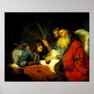 Poster Isaac Blesses Jacob à la place d'Esaü (Gn 27 : 1-3