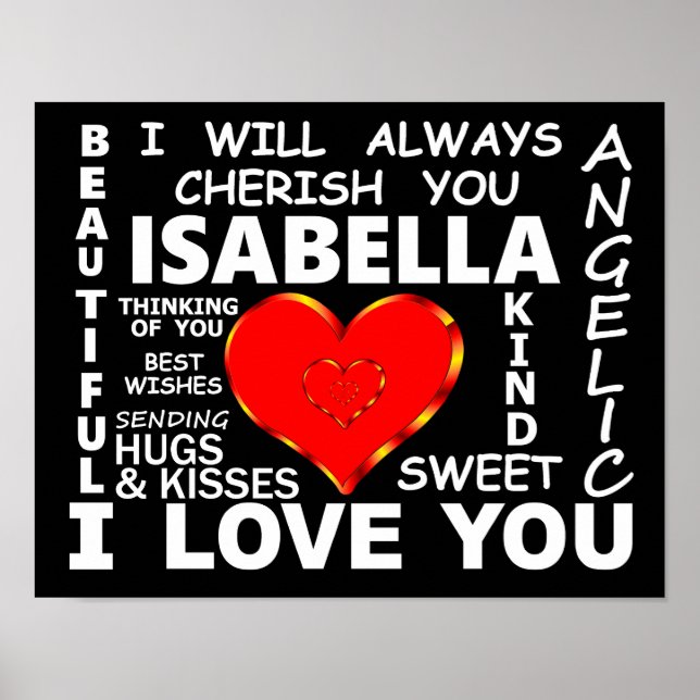 Poster Isabella Je T'Aime (Devant)