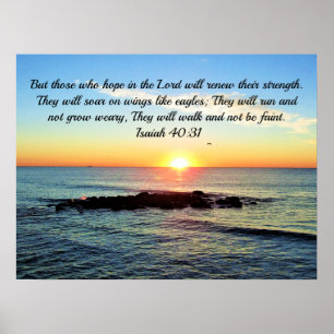 POSTER ISAIAH 40:31 ESPOIR DANS LA SCRIPTURE DU SEIGNEUR