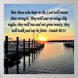 POSTER ISAIAH 40:31 SCRIPTURE VERSE