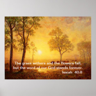Poster Isaïe 40:8, Albert Bierstadt