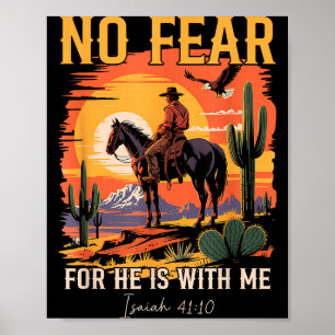 Poster Isaïe 41_10 Verset de la Bible Cowboy Occidental C