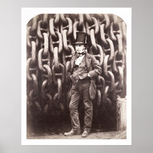 Poster Isambard Kingdom Brunel, debout devant (Devant)