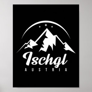 Poster Ischgl Autriche Station de ski Ski Snowboard Souv