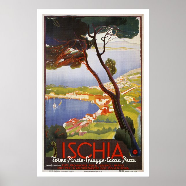 Poster Ischia Island Italie voyage d'été (Devant)