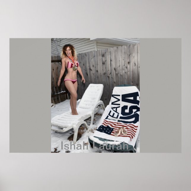 Poster Ishah Laurah Aux Jeux Olympiques D'Hiver 2018 (Devant)