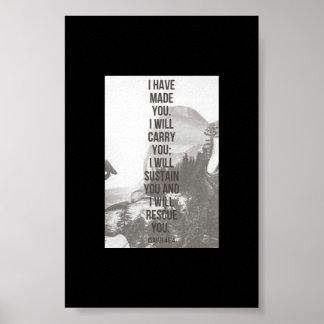 Poster Isiah 46:4 Je vous ai fait