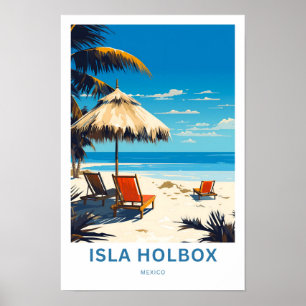Poster Isla Holbox Mexico Travel Print
