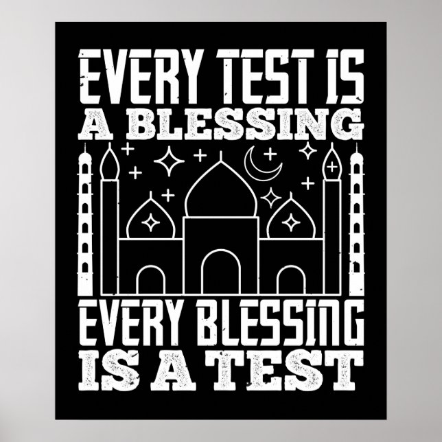 Poster Islam - Chaque Test Est Une Bénédiction (Devant)
