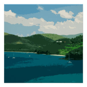 Poster Island Paradise Retro