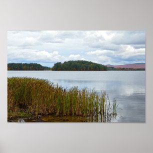 Poster Island Pond, Vermont, en automne