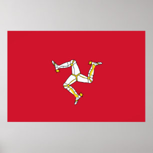 Poster Isle of Man flag 