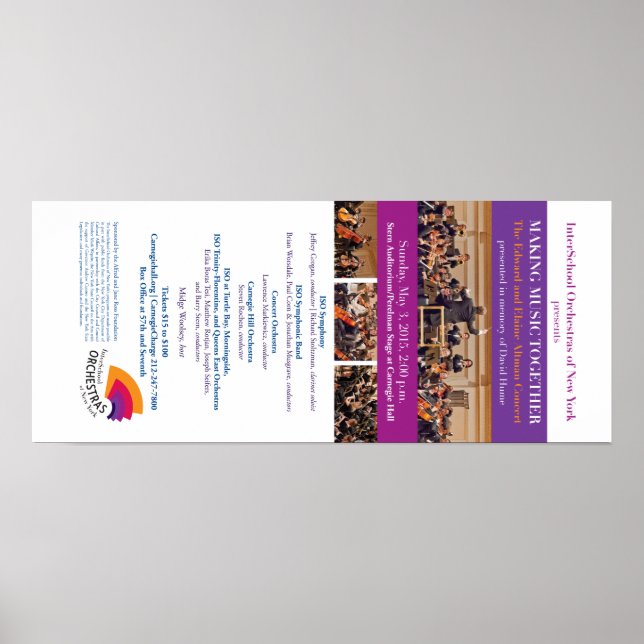 Poster ISO sur l'affiche de Carnegie Hall (Devant)