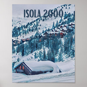 Poster Isola 2000 Ski resort
