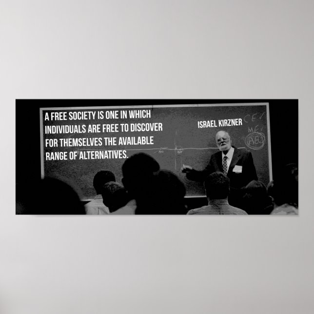 Poster Israel Kirzner L'économie libertaire autrichienne (Devant)