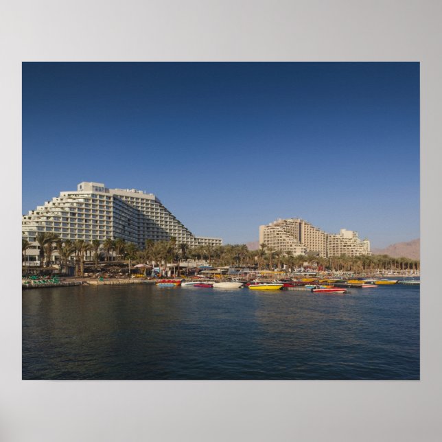 Poster Israël, le Negev, Eilat, le bord de mer Rouge (Devant)