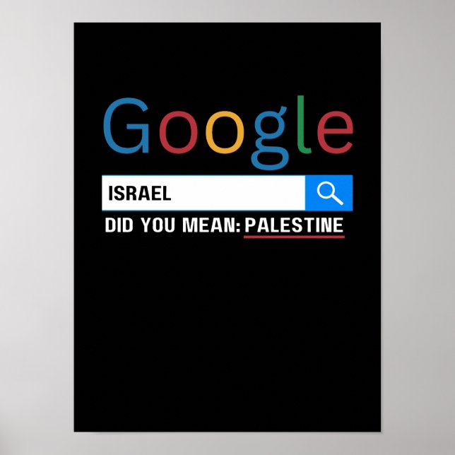 Poster israël, tu voulais dire la Palestine research grag (Devant)