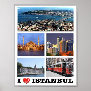 Poster Istanbul - I Love - Turquie -