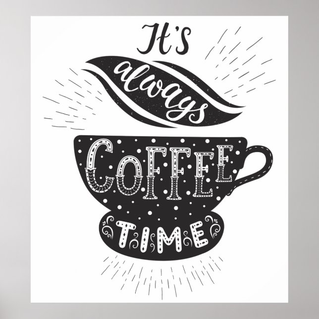 Poster It Is Always Coffee Time (Devant)