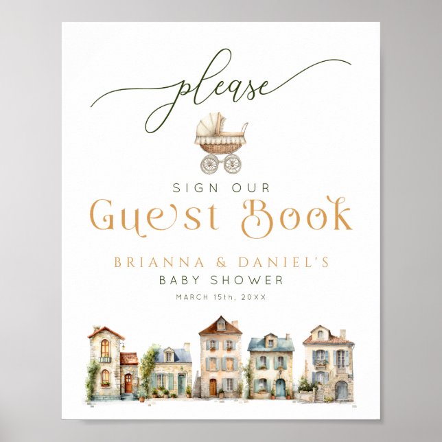 Poster It Takes a Village Guest Book Sign (Devant)