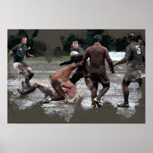 Poster It Takes Leather Balls to Play Rugby
