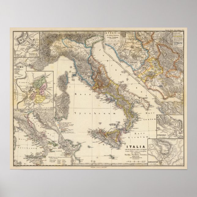 Poster Italia adiectis (Devant)