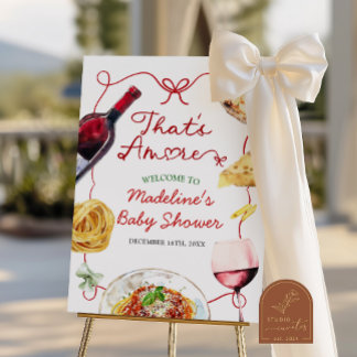 Poster Italian That's Amore Bridal Shower Welcome Sign