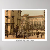 Italie, 19ème siècle Naples scène de rue