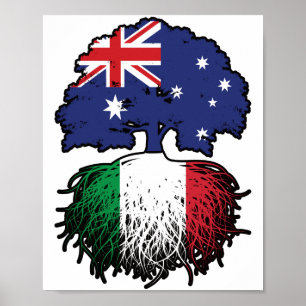 Poster Italie Australie Australie Australie drapeau des r