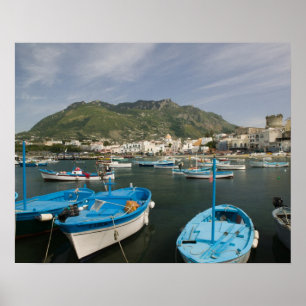 Poster ITALIE, Campanie, (Baie de Naples), ISCHIE, FORIO 
