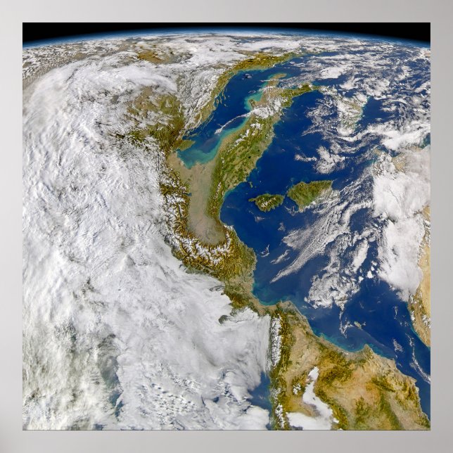 Poster Italie Et Mer Adriatique. (Devant)