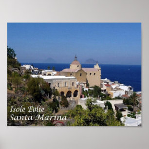 Poster Italie - Îles Éoliennes - Île Salina -