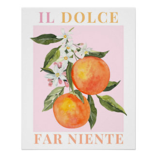 Poster Italie, Imprimer Fruit Orange, La Dolce Vit