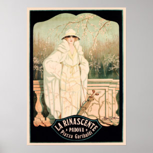 Poster Italie LA RINASCENTE Padova Boutique départemental
