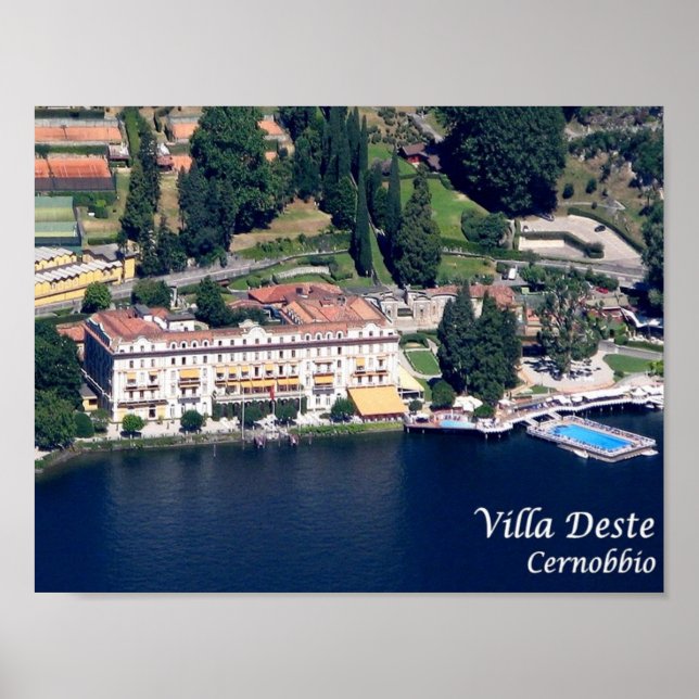 Poster Italie - Lac de Côme - Cernobbio - Villa D'Este - (Devant)
