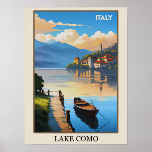 Poster Italie Lac de Côme Vintage voyage