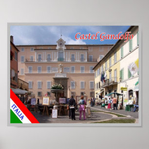 Poster Italie - Latium - Castel Gandolfo - Palais ponal -