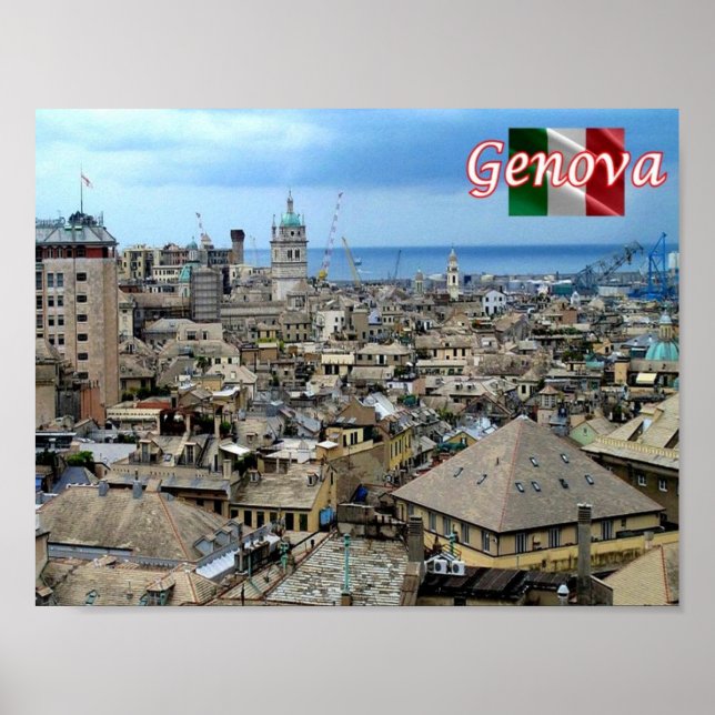 Poster Italie - Ligurie - Gênes - Centre-ville - (Devant)