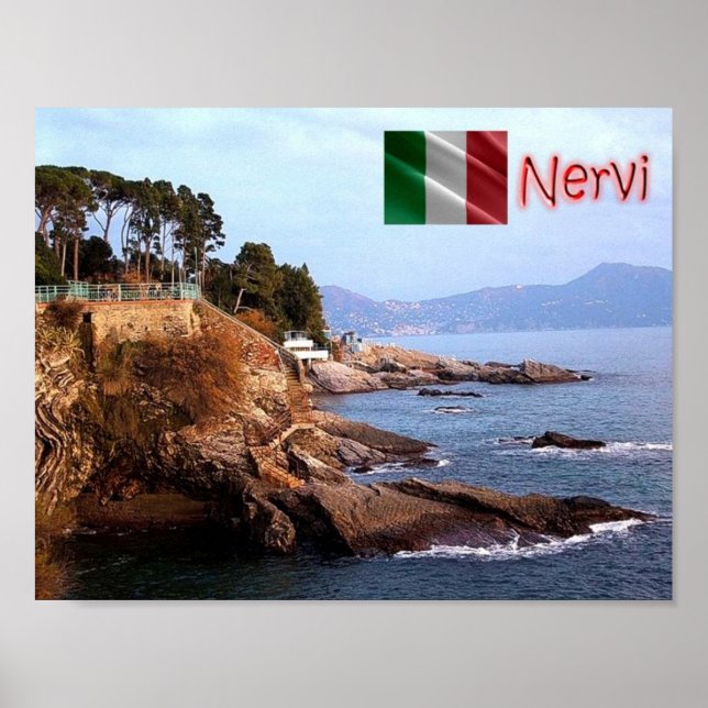 Poster Italie - Ligurie - Nervi - Cliff - (Devant)