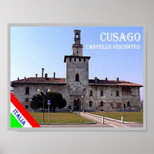 Poster Italie - Lombardie - Cusago - Château -