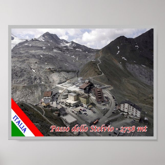 Poster Italie - Lombardie - Stelvio Pass - (Devant)